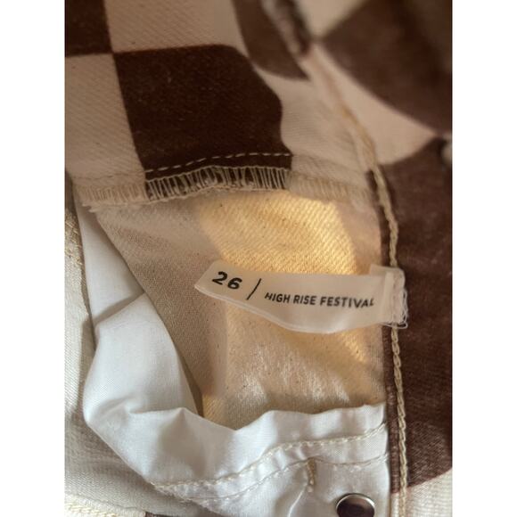 PacSun High Rise Festival Color Block & Floral Cutoff Shorts - Size 26 - Picture 5 of 5